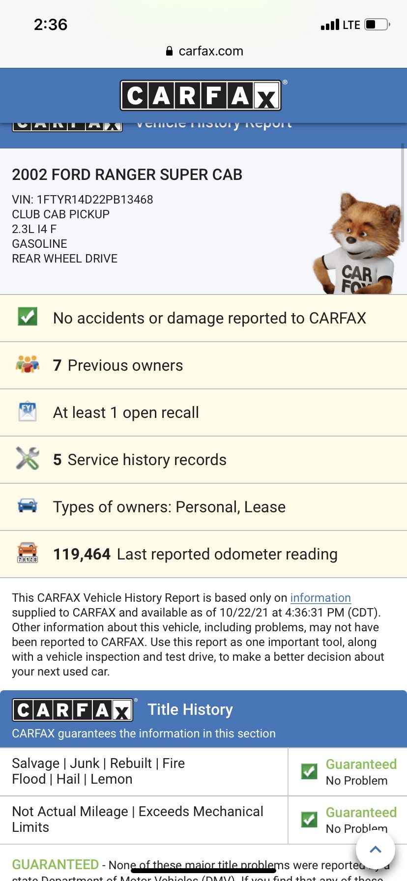 2002 Ford Ranger