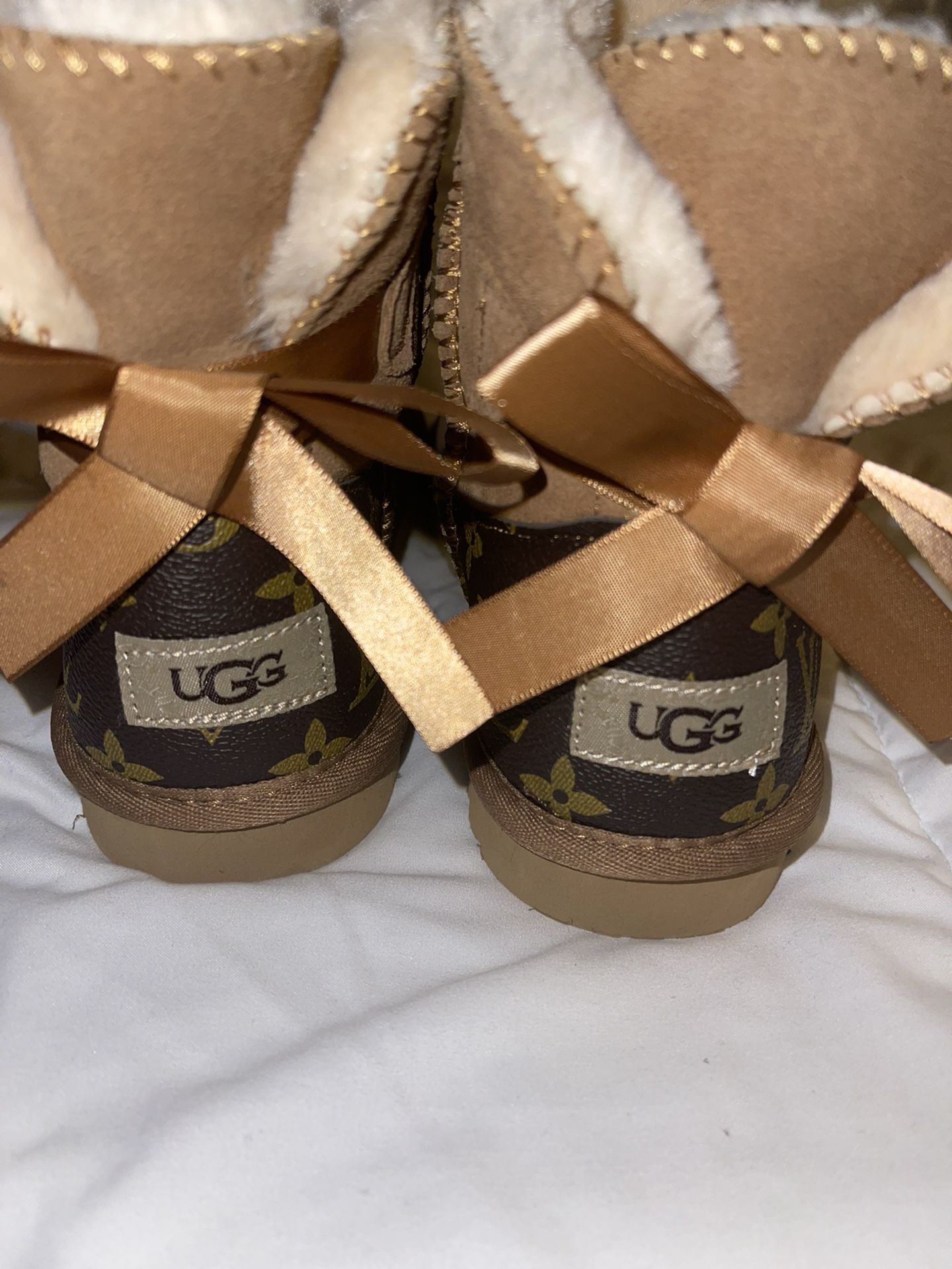 Custom LV UGG Bailey Bow Boots 