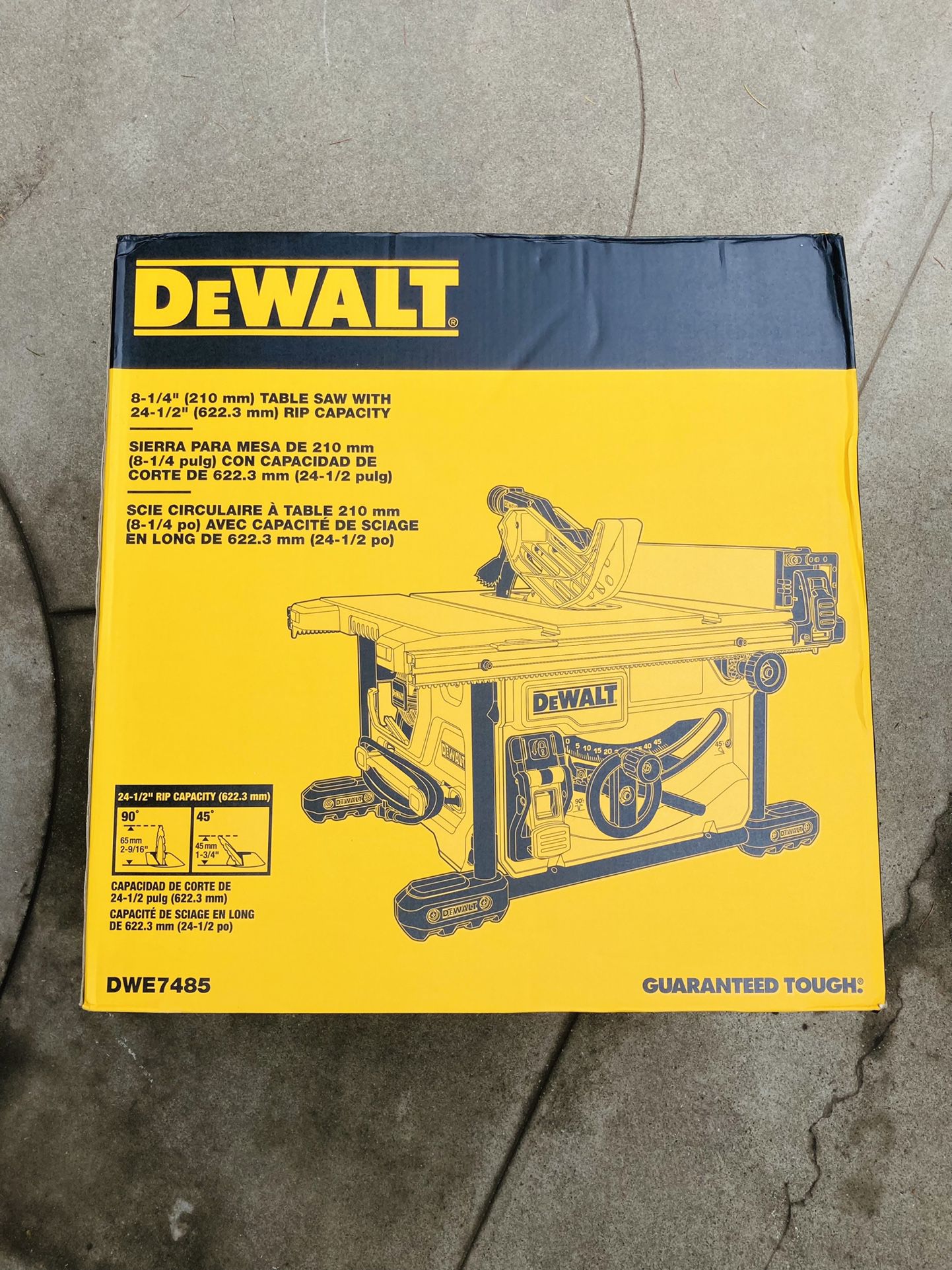 New DeWalt Corded 8-1/4” Table Saw
