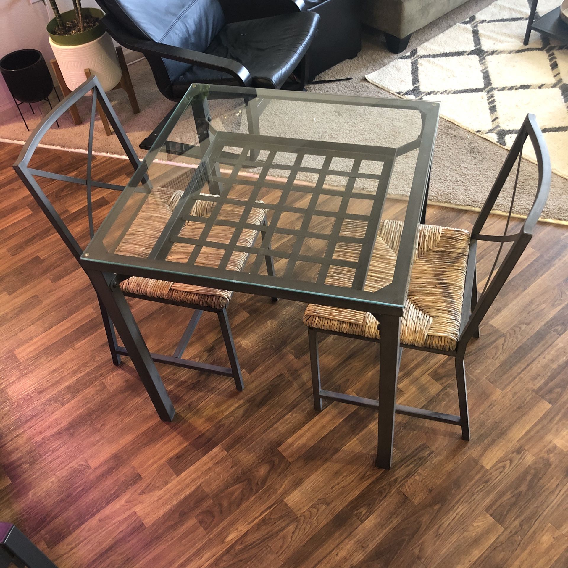 IKEA Granas Glass Dining Table and 2 Chairs for Sale in Anaheim, CA