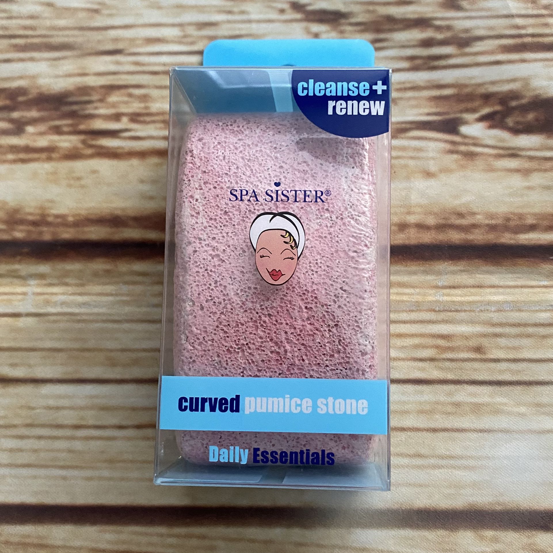 Spa Sister Curved Pumice Stone on a Rope, Pink