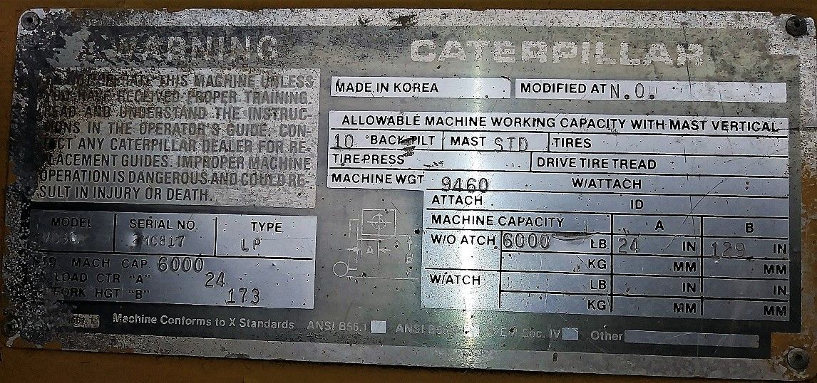 Caterpillar VC60D Forklift