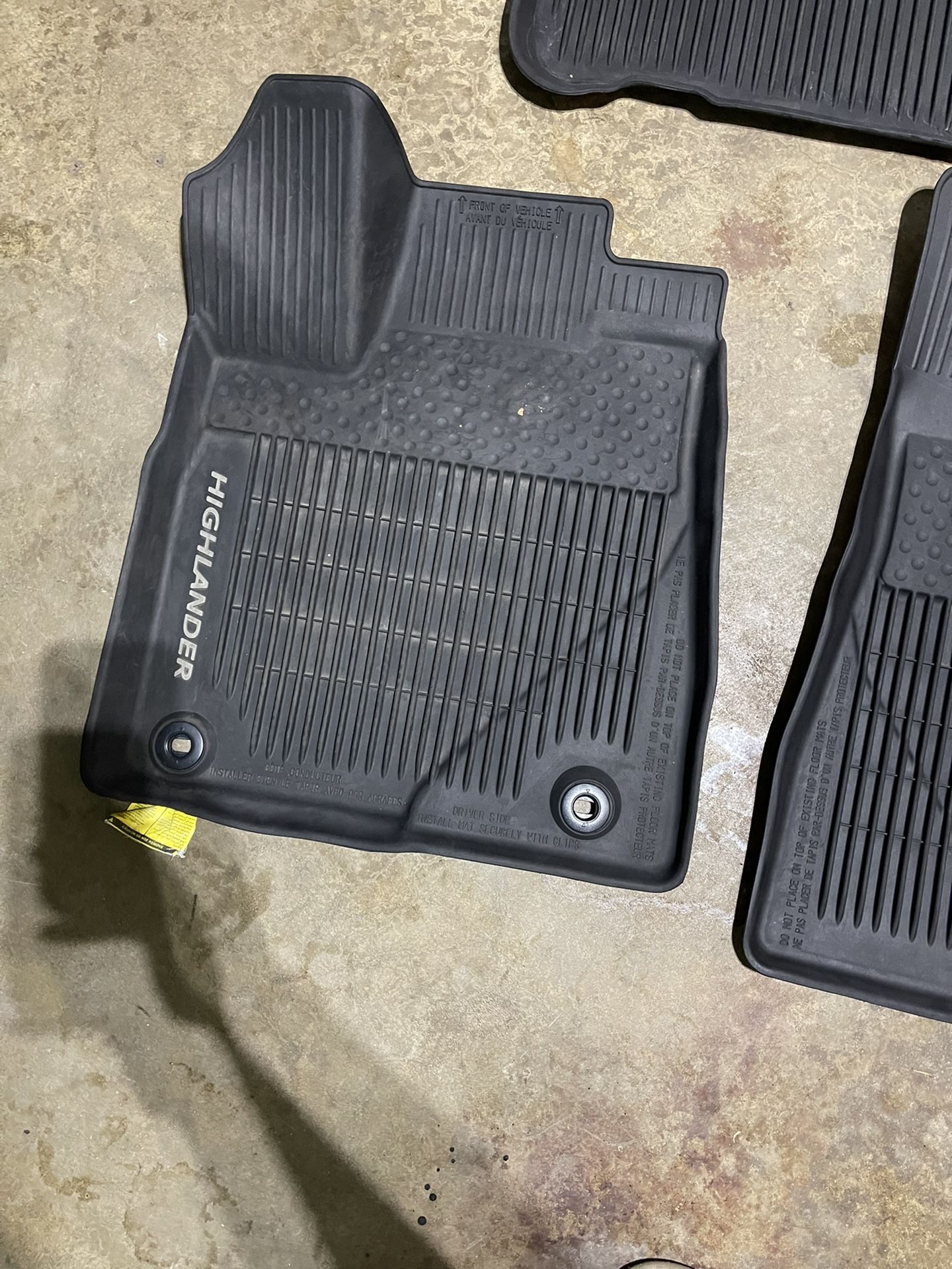Toyota Highlander Floor Mats 2015-2018