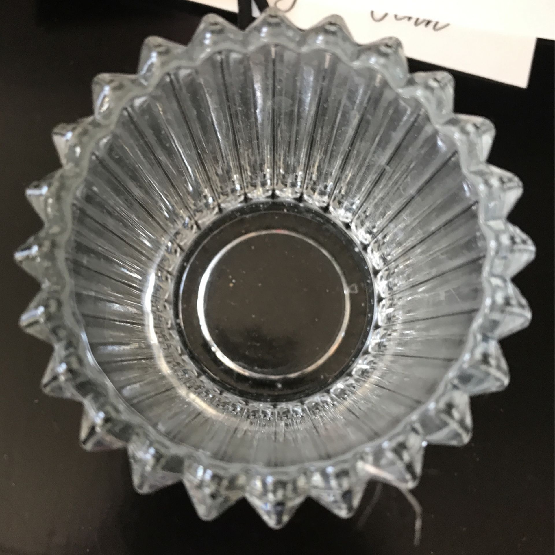 36 clear pleated Votives