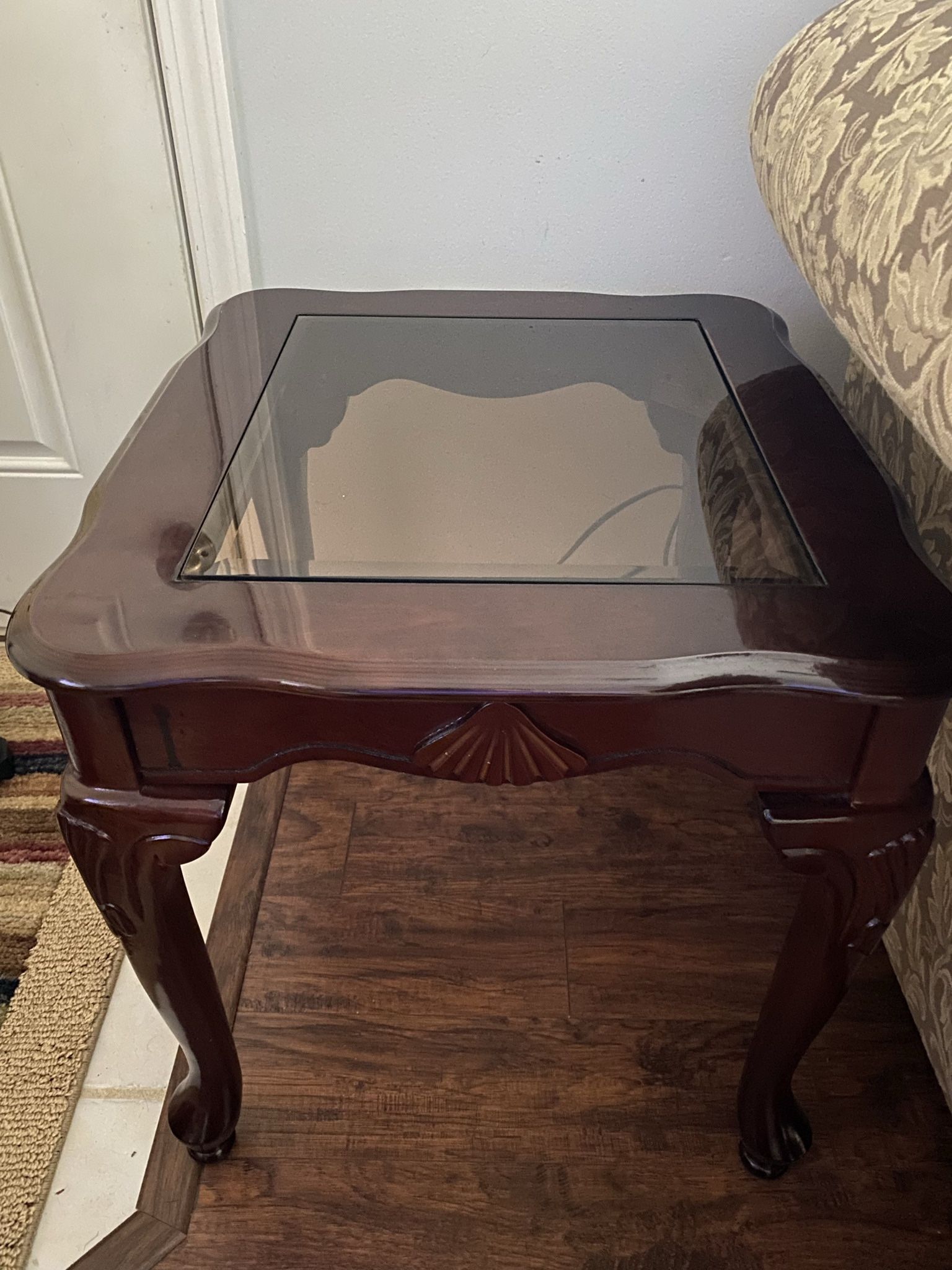 Living Room Set: End Table, Coffee Table, & China Cabinet