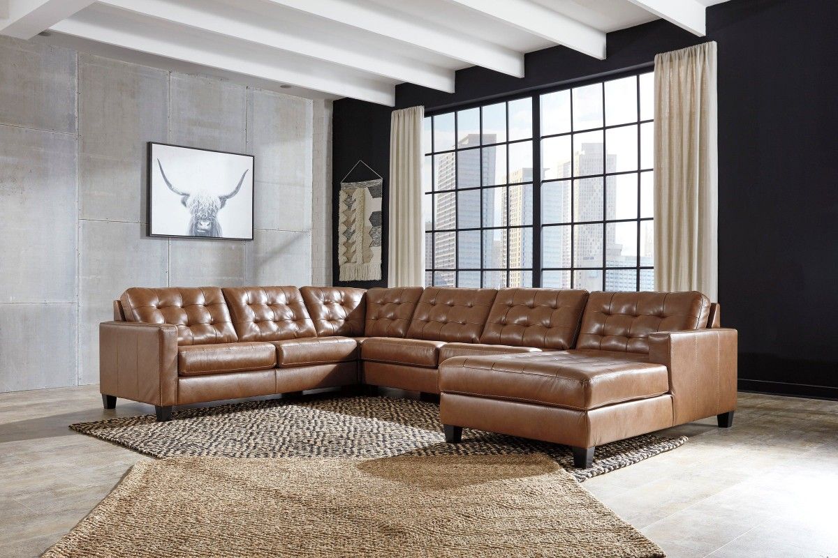 🌼Baskove Auburn Large Leather RAF Sectional