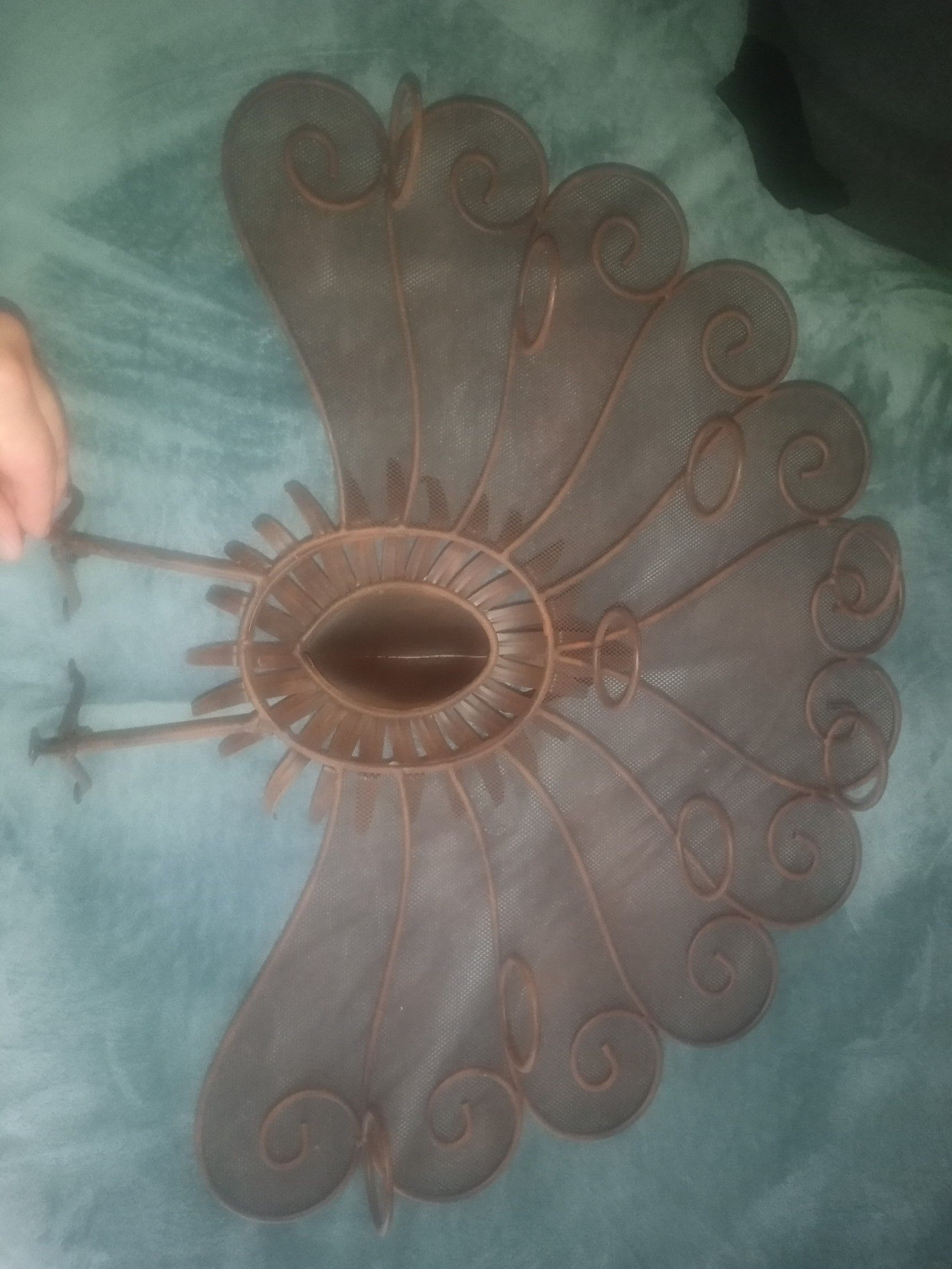 Brass Turkey decoration/center piece w/candles