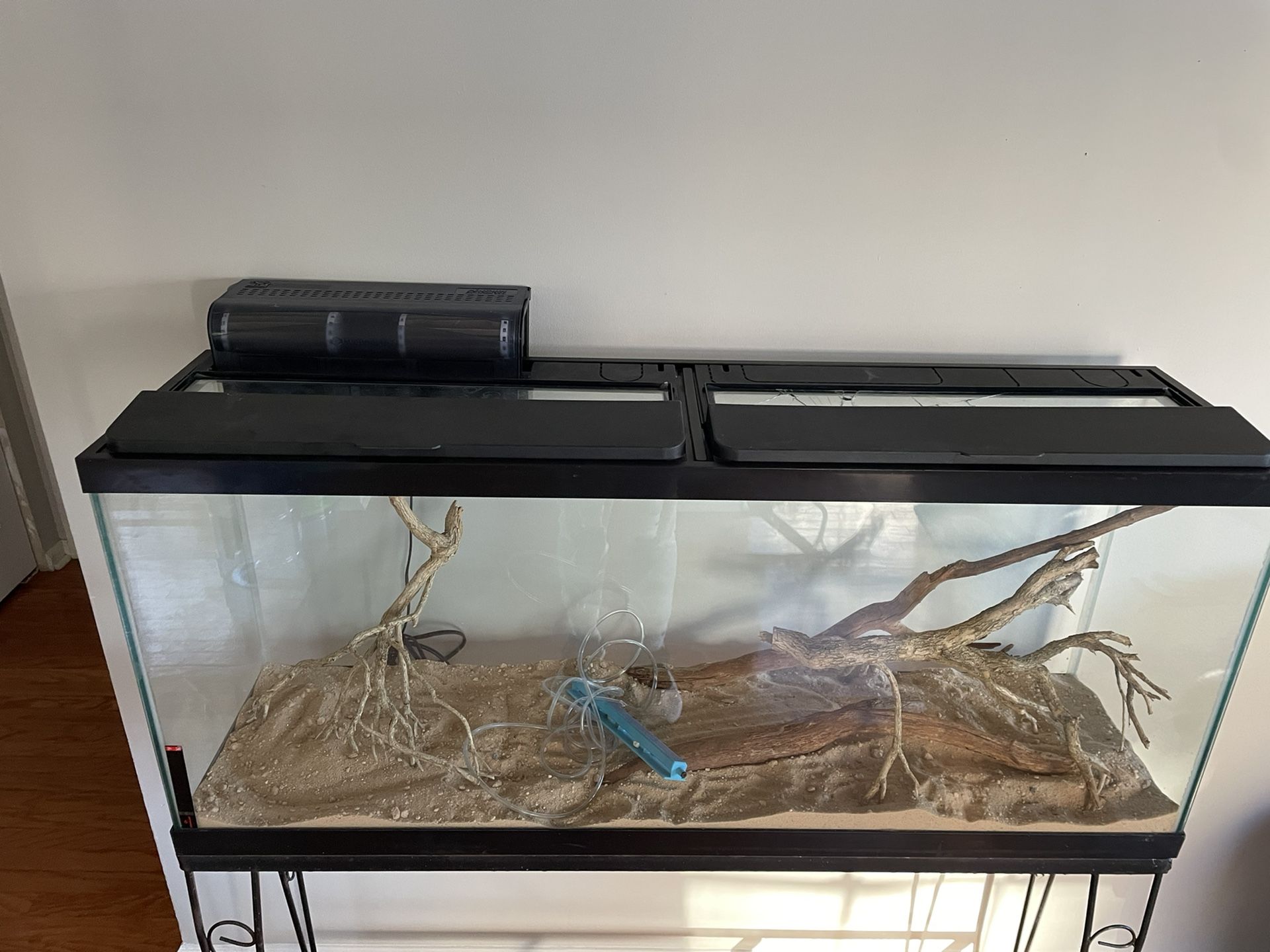 50 Gallon Tank + Stand. The dimensions are 48x12x21