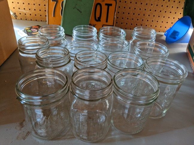 Assorted Mason Jars With Bands
