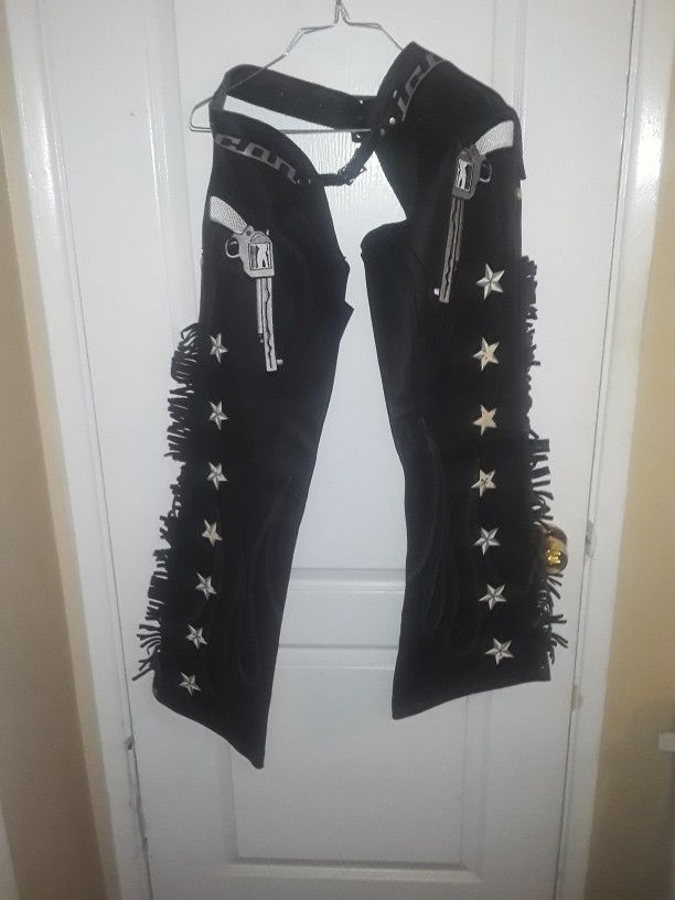Icon Leather Riding Kitty Jacket And Kitty Chaps