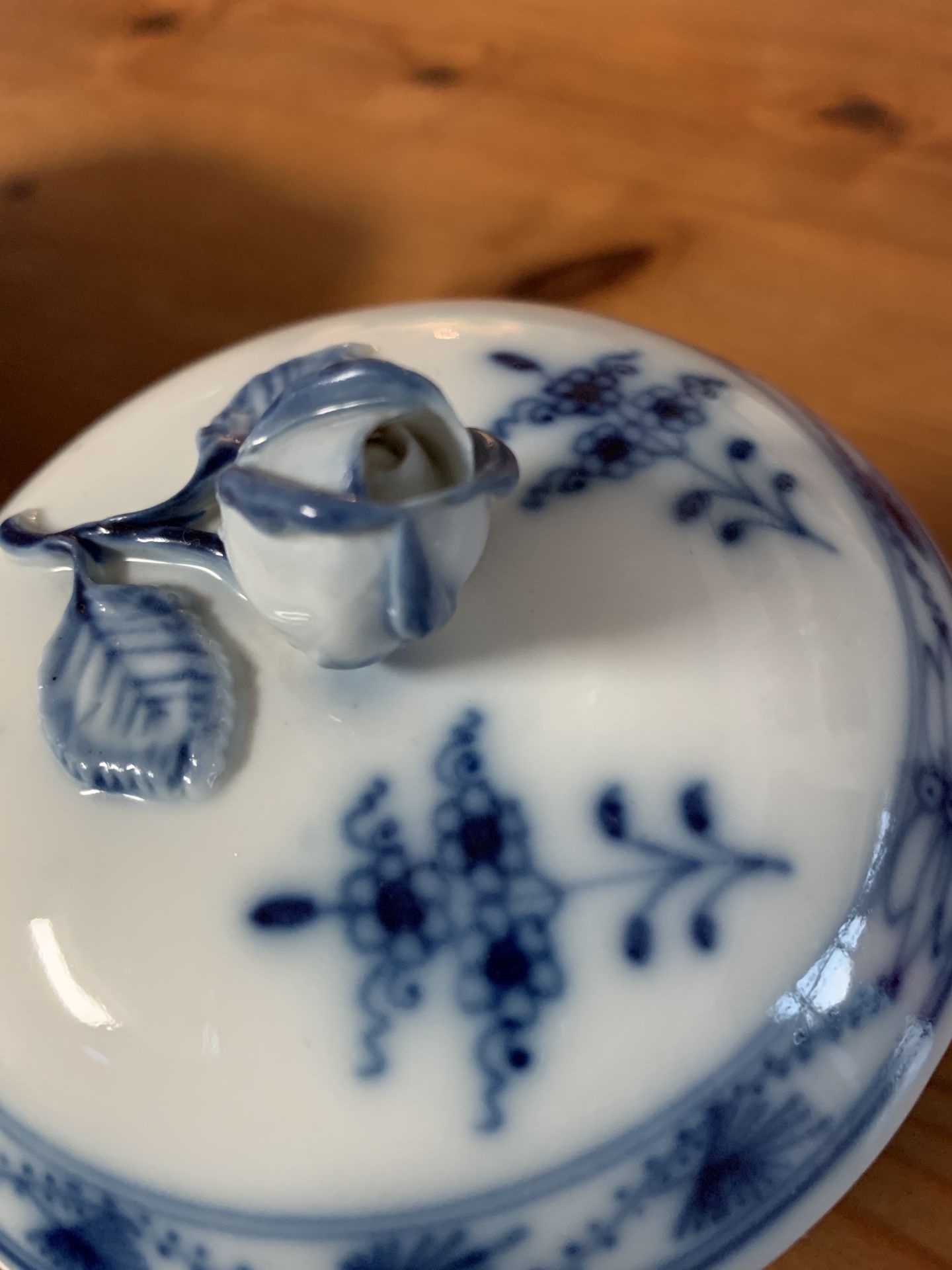 Meissen Pottery Blue Onion Sugar Bowl