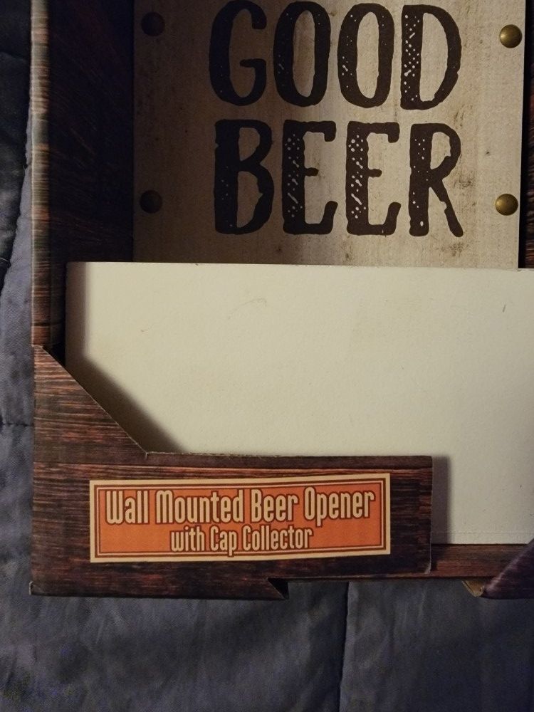 Boston Warehouse/Wall Mounted Beer OPENER with Cap Collector 