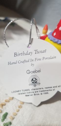 WB~Goebel~Birthday Tweat~Tweety Bird~Looney Tunes Thumbnail