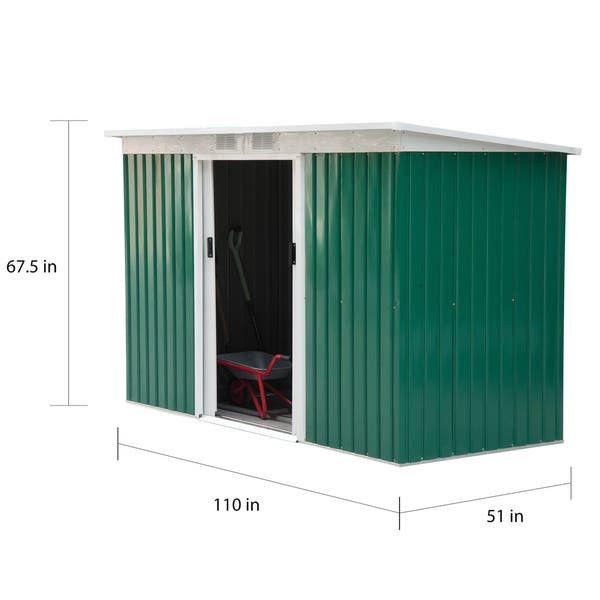 9'× 4' Metal Storage Shed