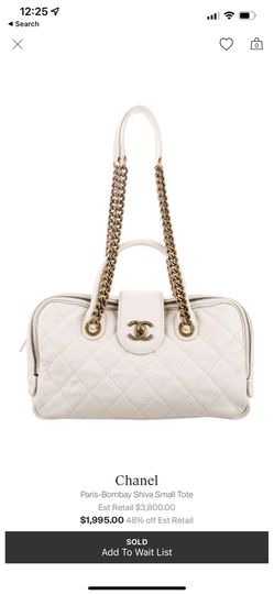 Chanel Classic White Vintage Bag  Thumbnail