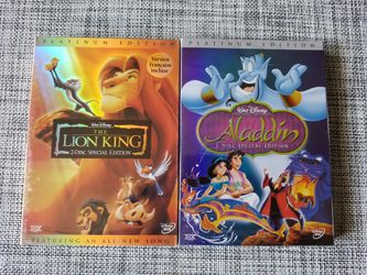 Aladdin The Lion King Platinum Edition Dvd 2 Disc For Sale In University Place Wa Offerup