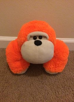 Orange monkey stuffed animal toy Thumbnail