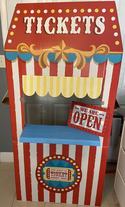 Carnival Games Party Supplies Room Decoration Ticket Booth Cardboard Stand ... 