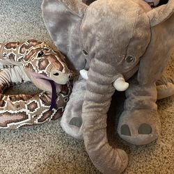 Stuffed Snake & Elephant Thumbnail