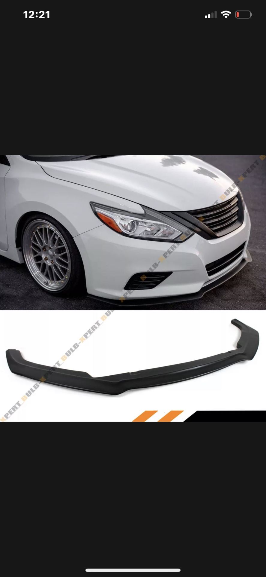 2016-18 Nissan Altima Front Splitter Lip Chin Spoiler
