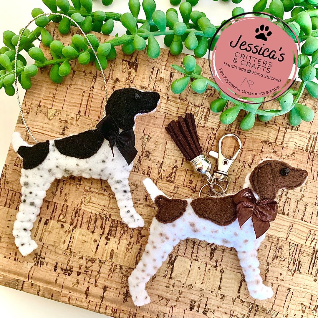 German Shorthaired Pointer Keychains/Christmas Ornaments