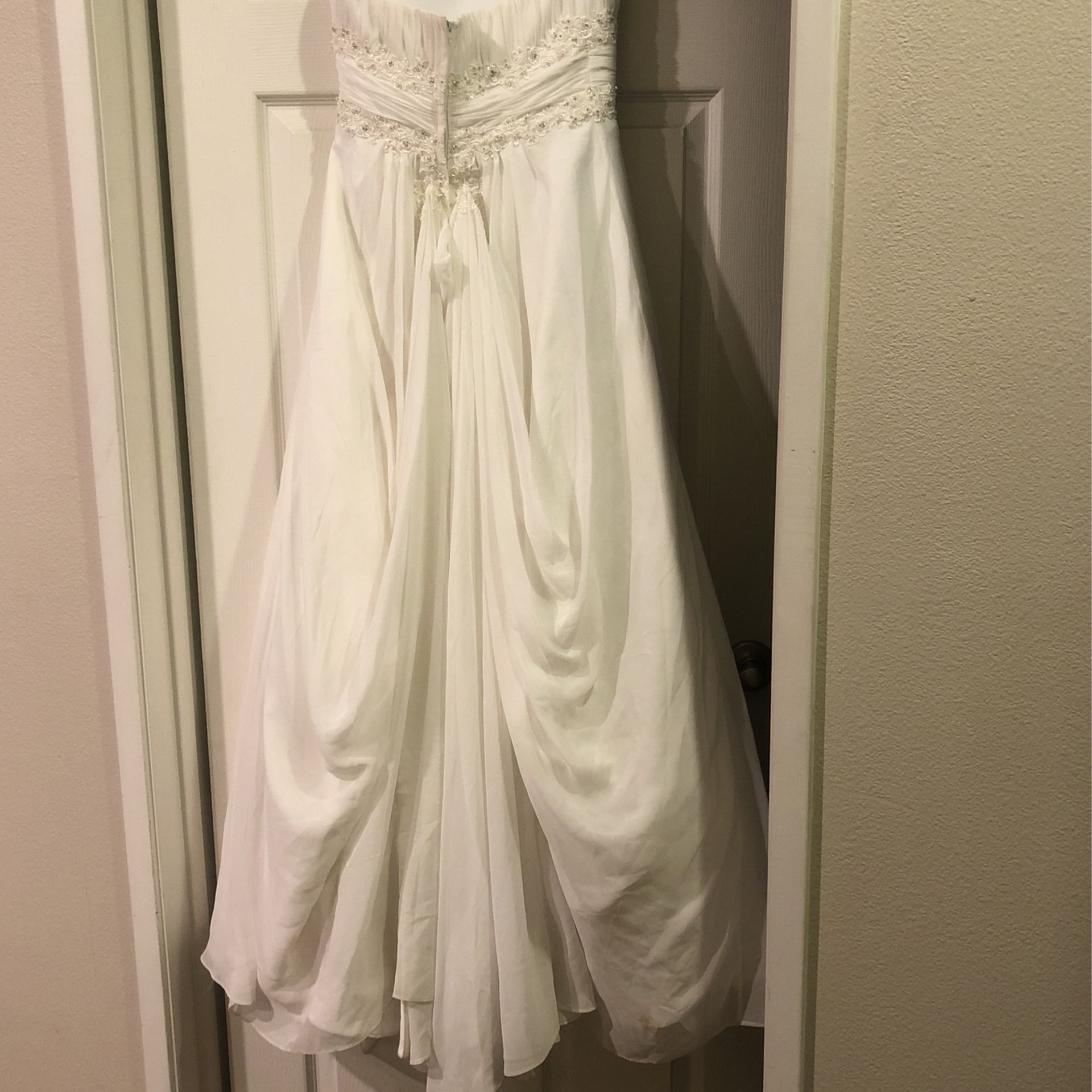 Wedding Dress Size 2 and Shoes Are 7/12M
