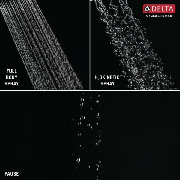 Delta
3-Spray Patterns 7.7 in. Single Wall Mount Fixed Shower Head in SpotShield Brushed Nickel