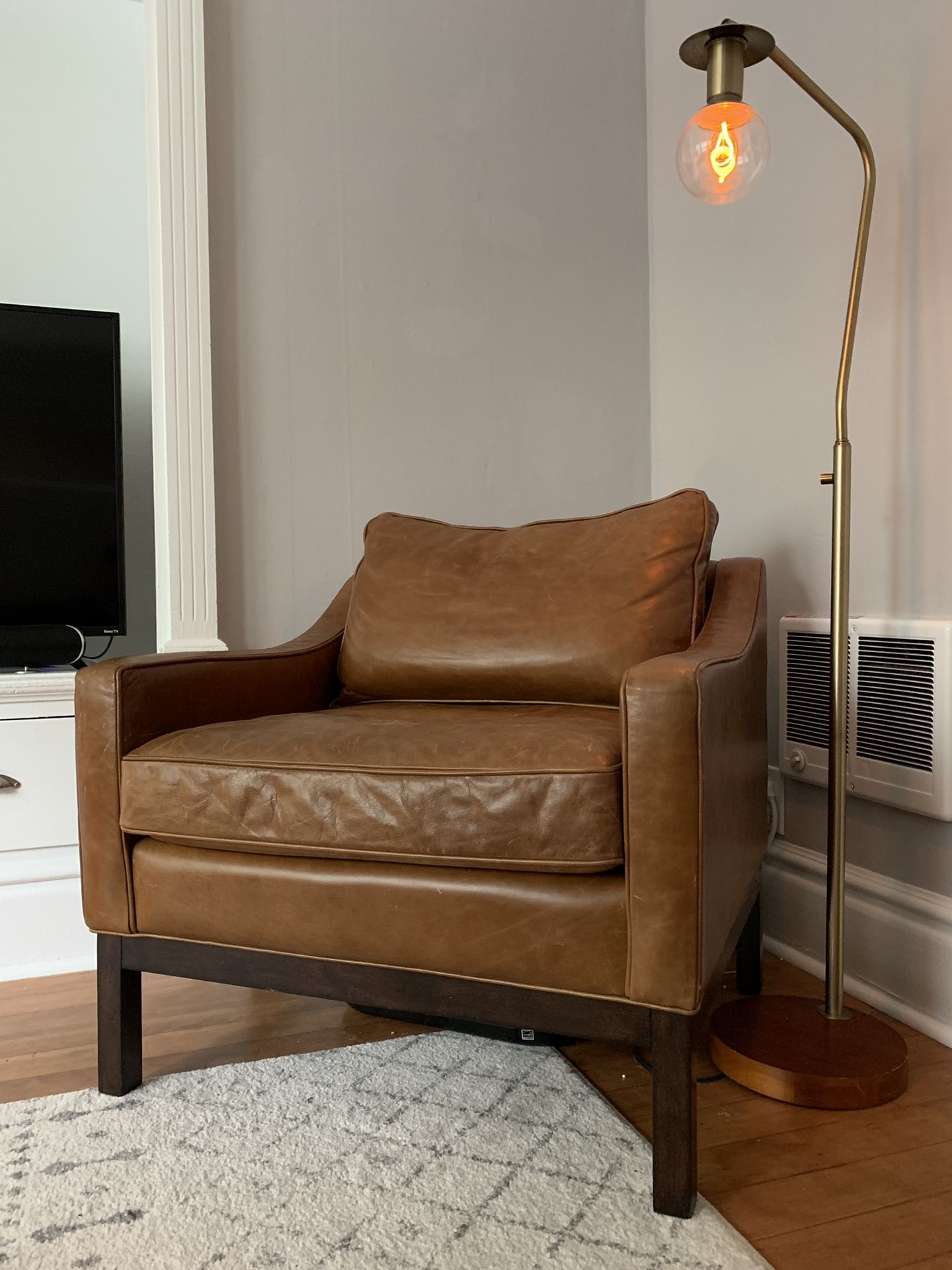 Pottery Barn Leather Accent Chair for Sale in Portland, OR OfferUp