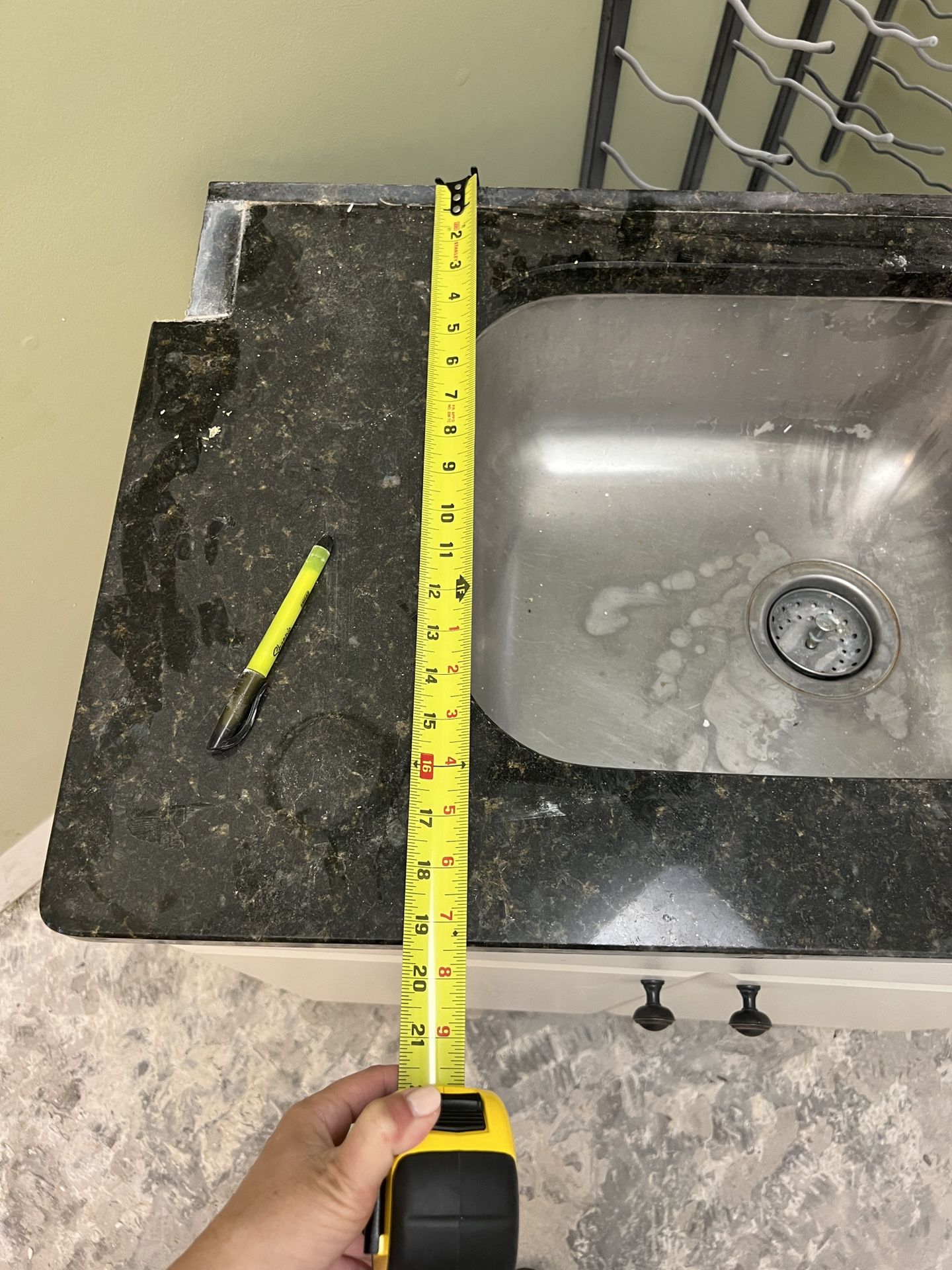 Sink Cabinet With Counter Sink And Faucet 