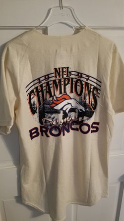 Vintage Majestic Denver Broncos Baseball Shirt Jersey Champions Thumbnail