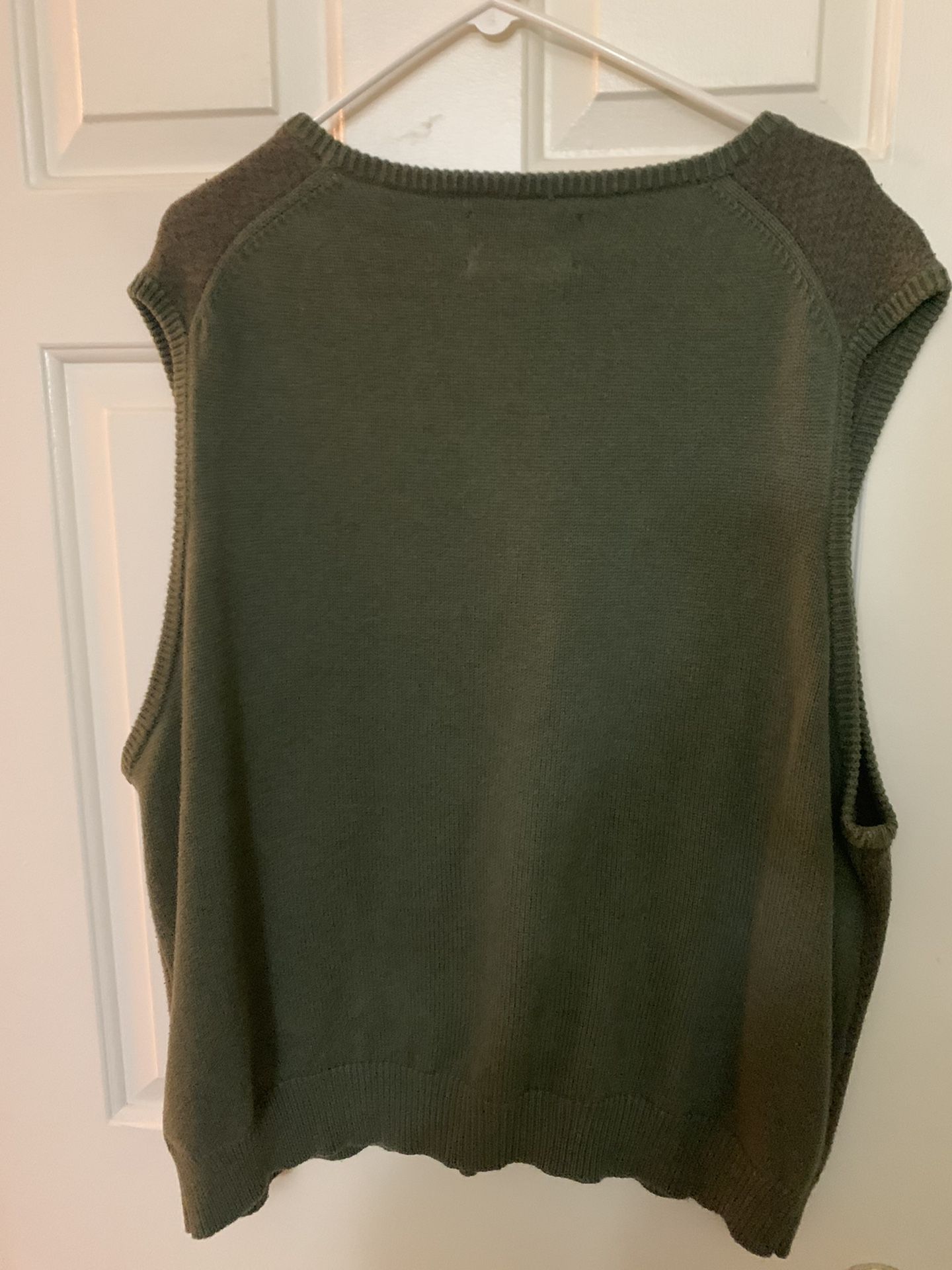 American Living Green & Brown Sweater Vest, XXL, 100% Cotton