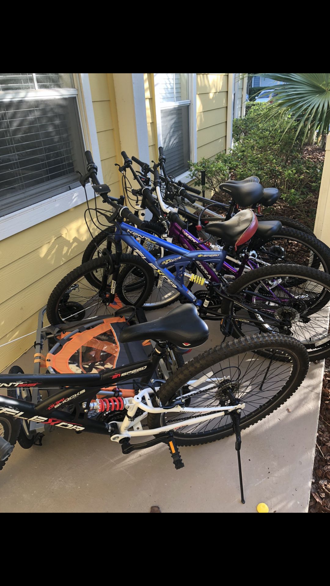 6 Bikes, Child Trailer And Bike Rack For Car or SUV