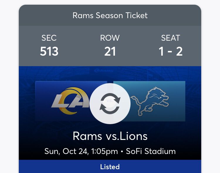 LA Rams vs Detroit Lions 