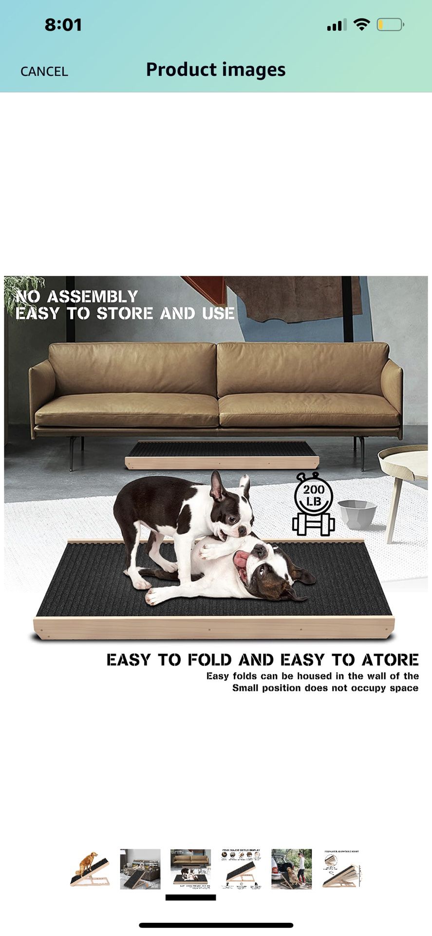 SASRL Adjustable Pet Ramp for All Dogs 