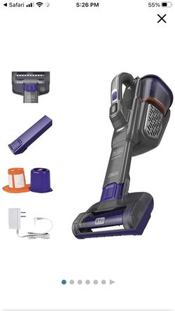 BLACK+DECKER Dustbuster Handheld Vacuum for Pets, Cordless, AdvancedClean+, Gray (HHVK515JP07) Thumbnail