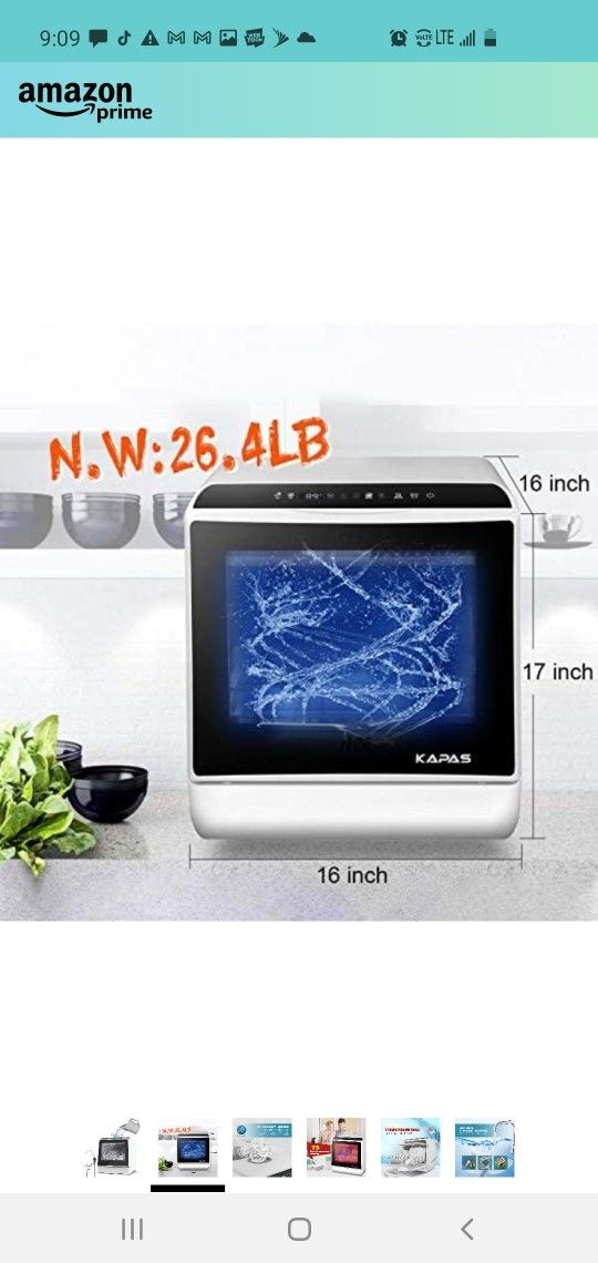$150 KAPAS PORTABLE TABLETOP DISH WASHER