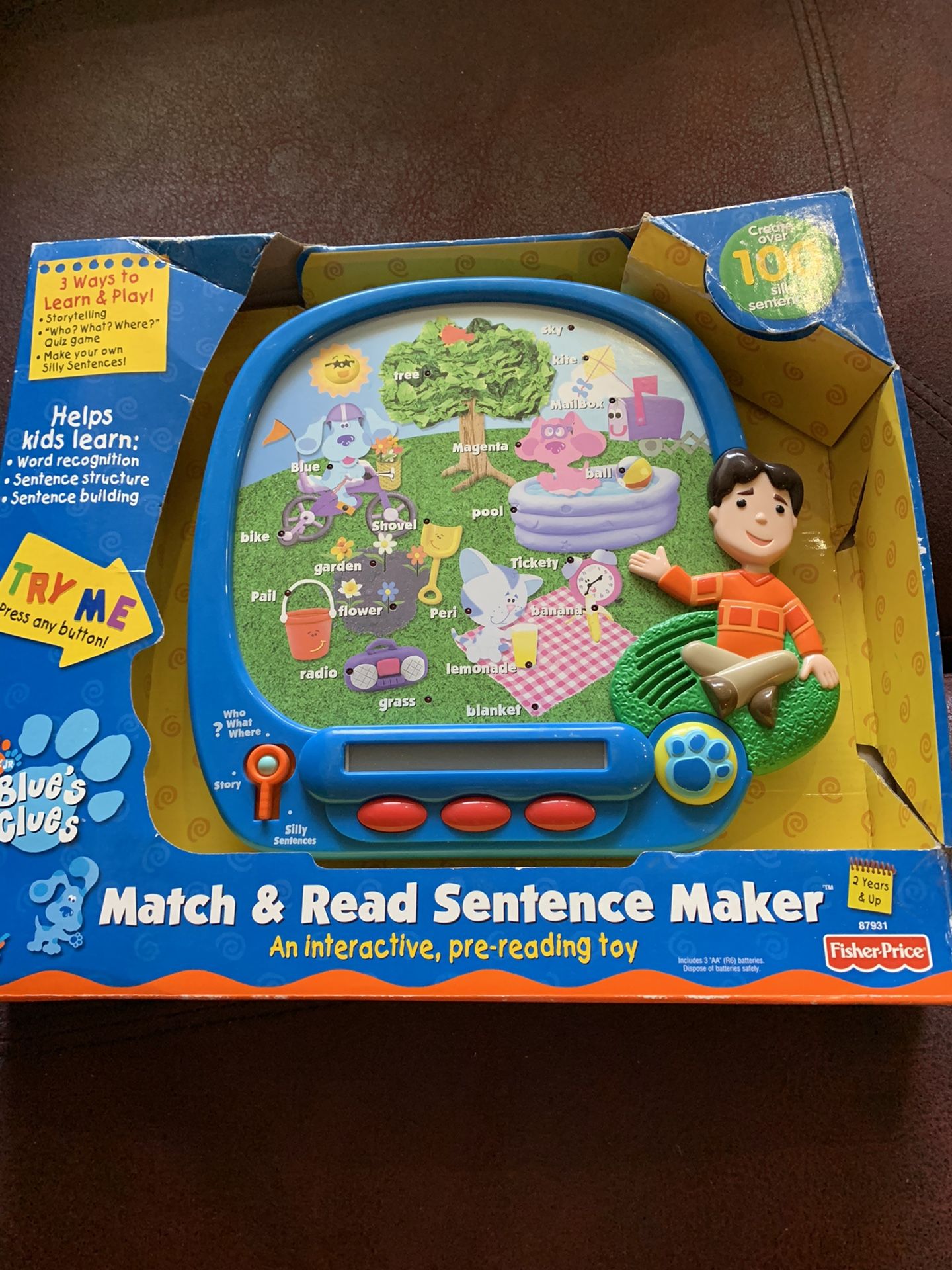 BLUE'S CLUES MATCH & READ SENTENCE MAKER/FISHER PRICE/MATTEL for Sale in  Pomona, CA - OfferUp