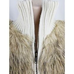 Justice Girls Faux Fur Front Sweater Vest Cream Size 18 Zipper Front 
  
 Thumbnail