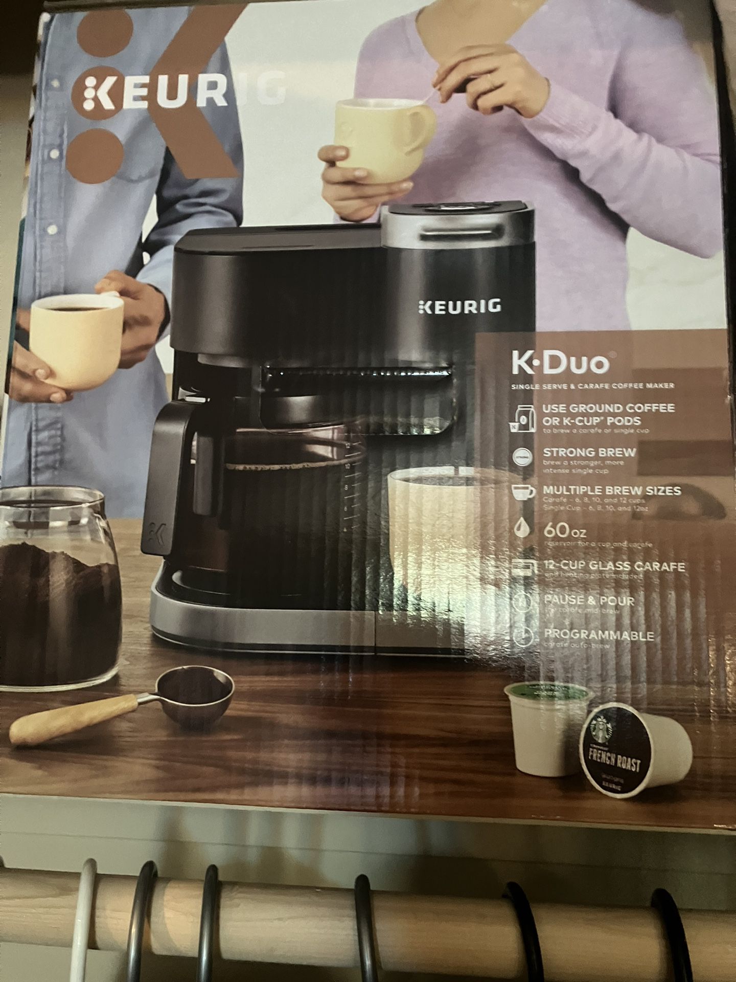 Keurig K-Duo Single Serve K Pod And carafe Coffee Maker.