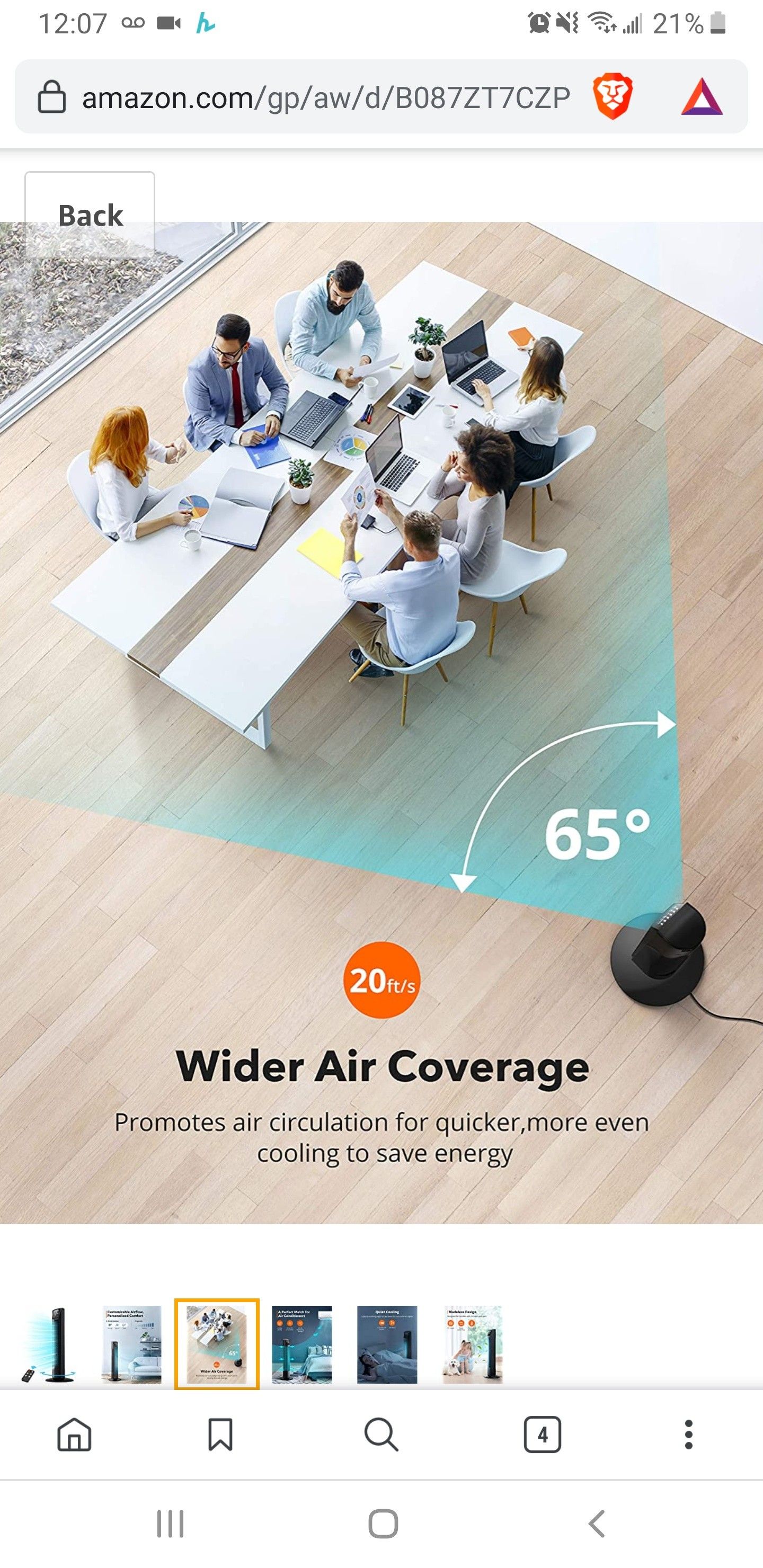 New in sealed box, Tower Fan Oscillating Fan Powerful Floor Fan with Remote and Large LED Display, 9 Modes, Easy Clean, Up to12H Timer Bladeless Fan