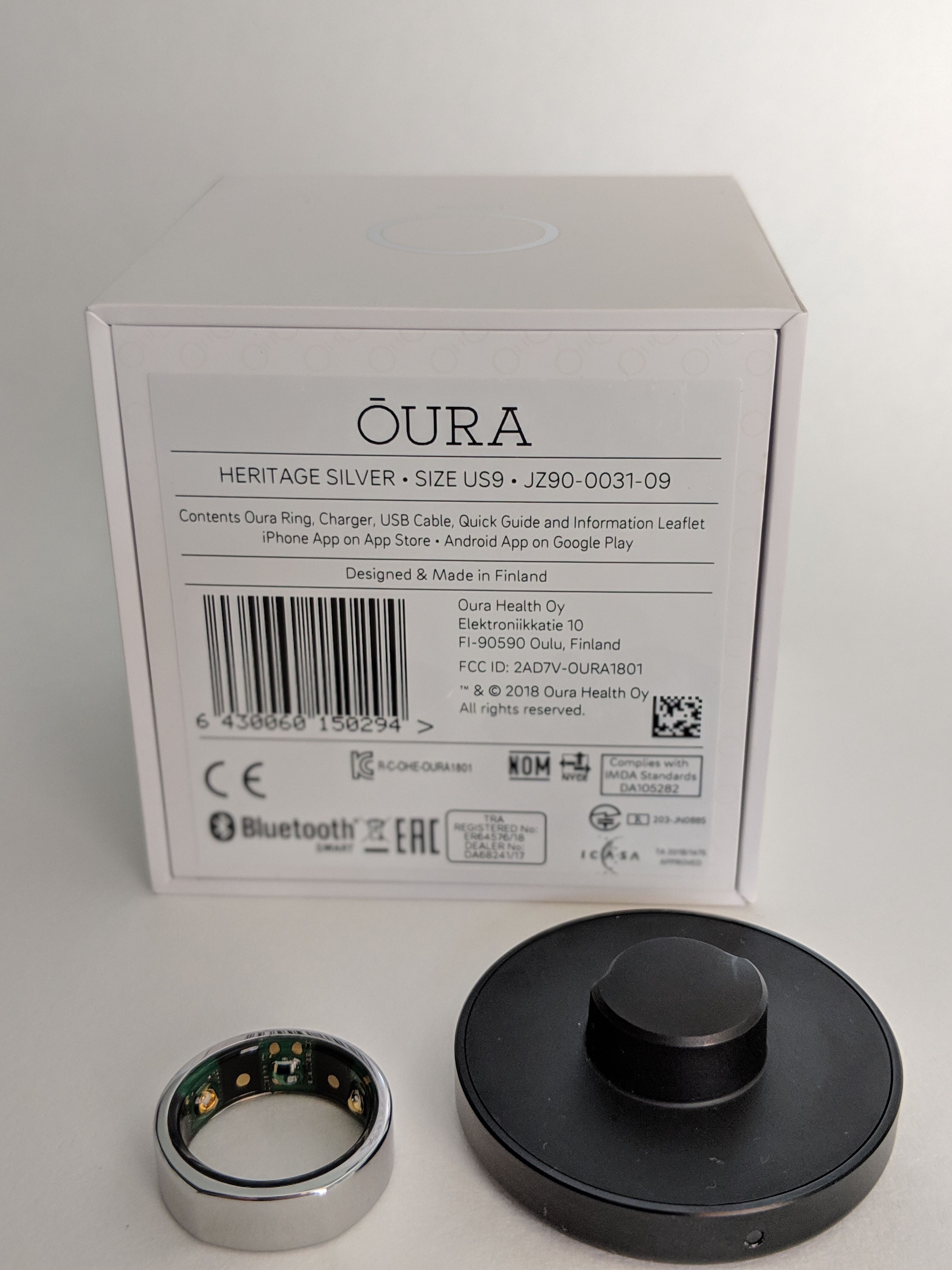 US Size 10 Brand New In Box Oura Ring Heritage Silver 