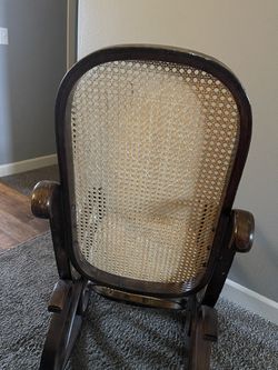 Antique Cane Style Rocking Chair  Thumbnail