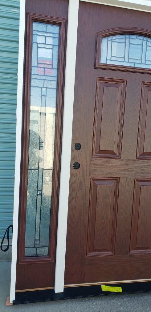 Exterior Door Crasfman W/sidelite Fiberglass 48x80 Right Hand