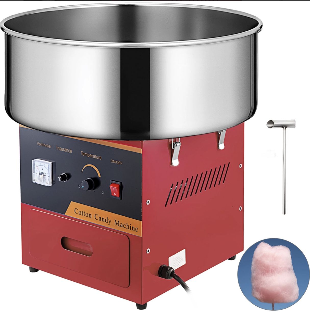 21"commercial Cotton Candy Machine Sugar Floss Maker Party Carnival Electric
