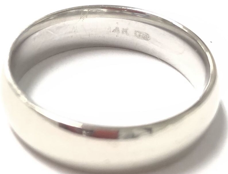 Men’s Wedding Band 14Kt White Gold