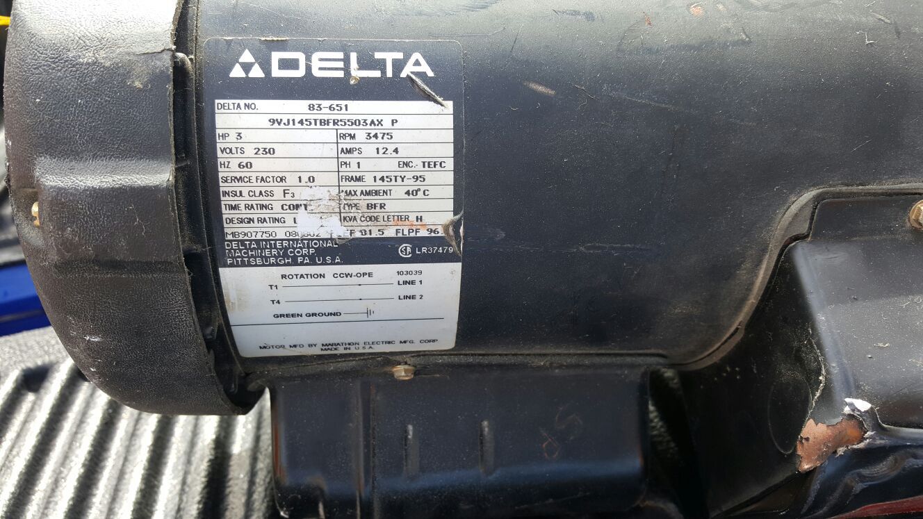 delta unisaw motors