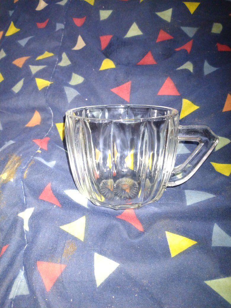 Vintage Crystal Bowl. W, 12 Cup Set  No Dents  Good Condi,,,Hablo Español 