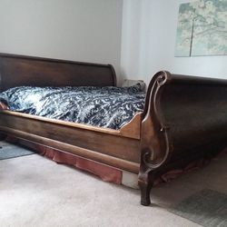 King Size Oak Bed Frame  Thumbnail