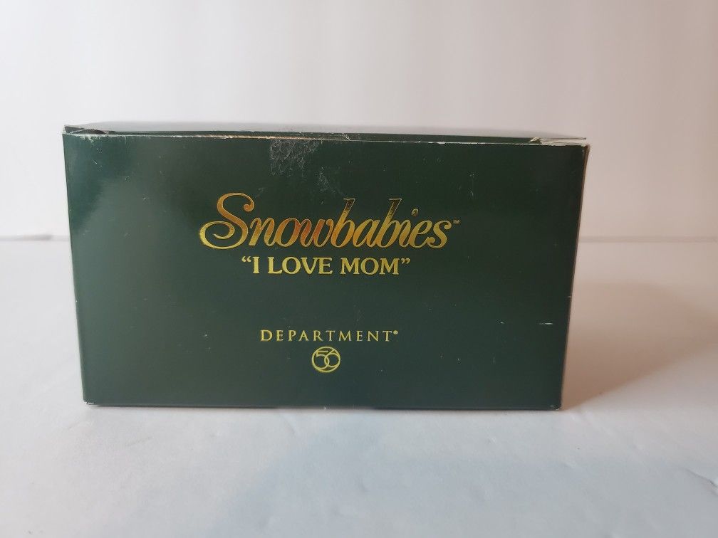 Department 56 Snowbabies "I LOVE MOM" Figurine w Box 2002 never displayed or removed from box.
Loc gb2