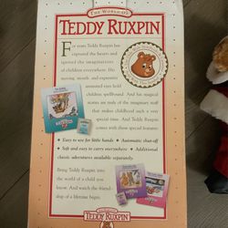 Vintage 1990 The World of Teddy Ruxpin First Animated Talking Toy With Box With Xmas Outfit  Thumbnail